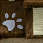 Soft plush brown fabric