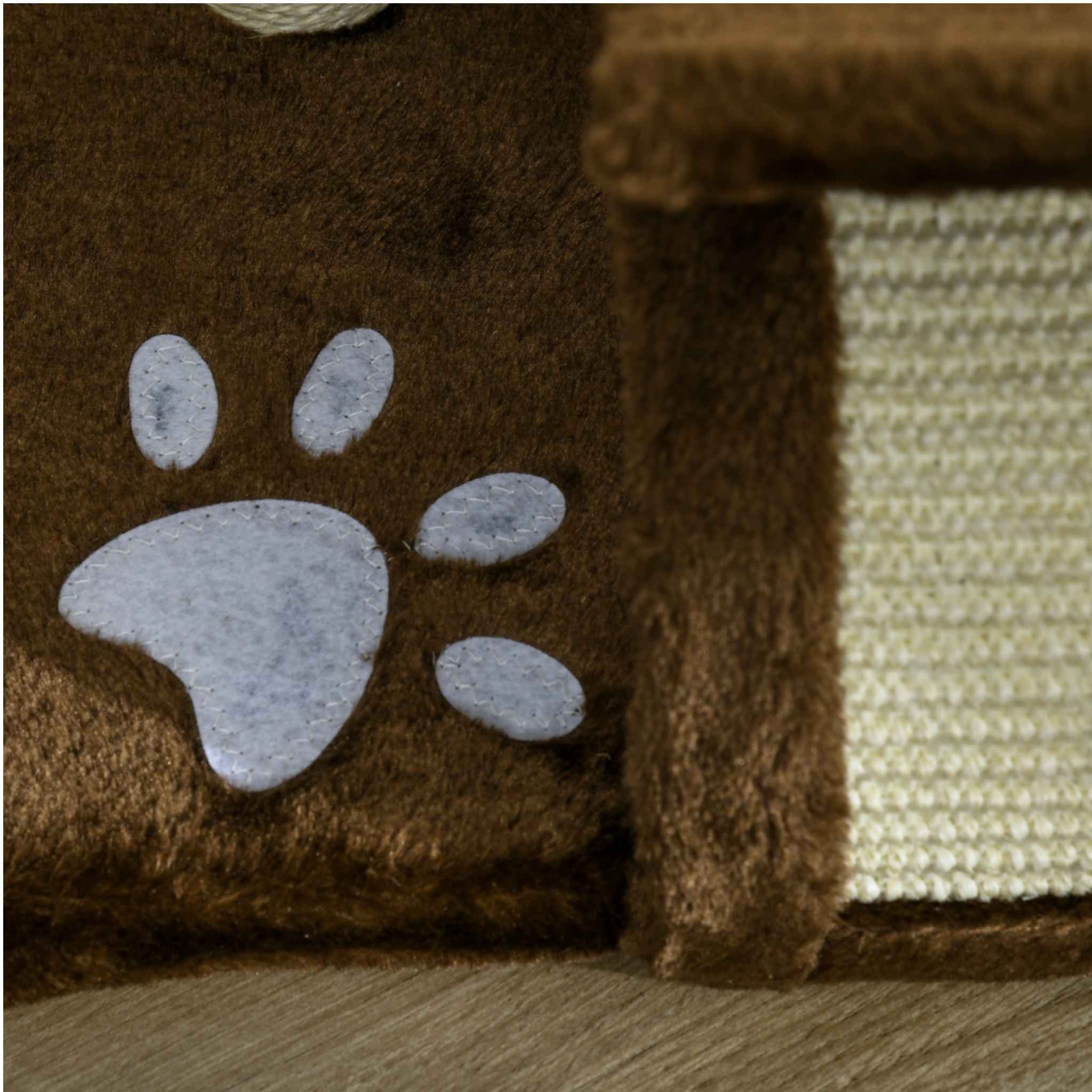 Soft plush brown fabric