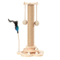 Solid wood sisal rope cat scratching post