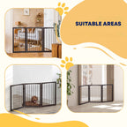 Suitable areas for foldable black pet gate