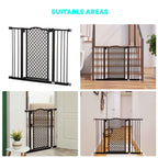 Suitable areas for wide decorative black pet gate