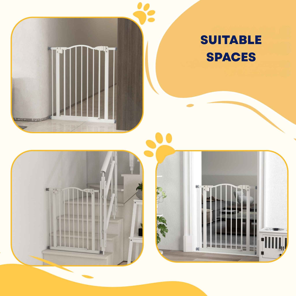 Suitable spaces for narrow white pet barrier