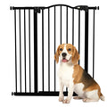 Tall black pet gate 74–94cm x 94cm