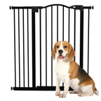 Tall black pet gate 74–94cm x 94cm