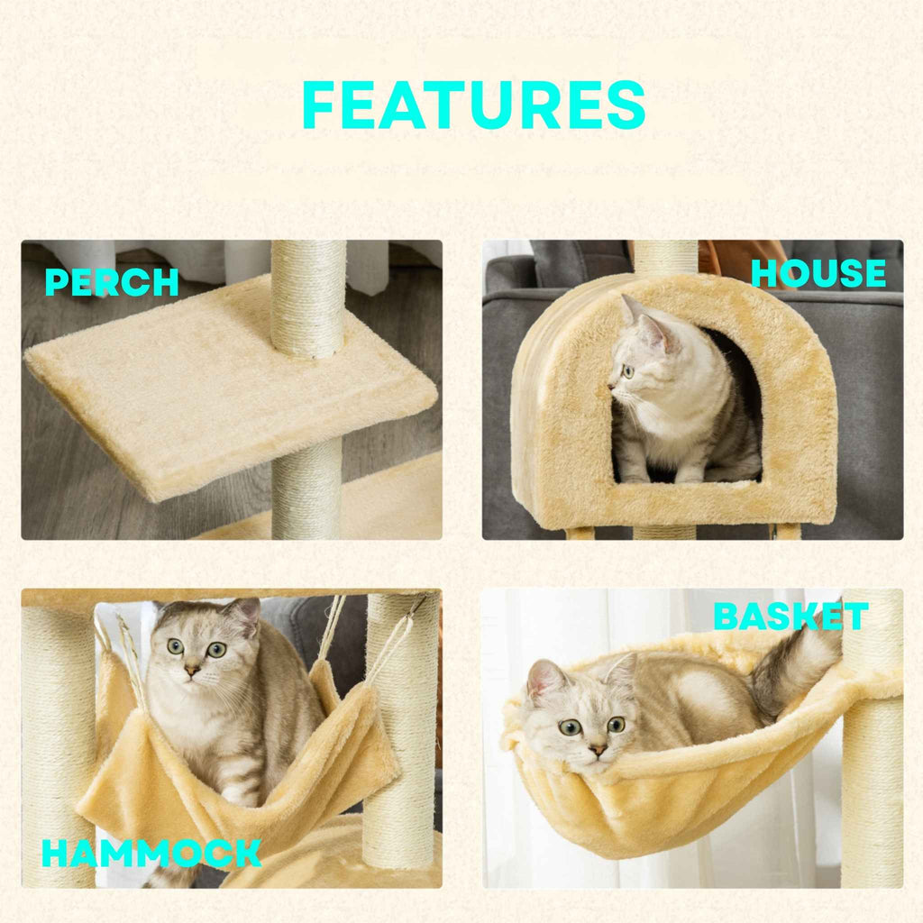 Tall cat tree features