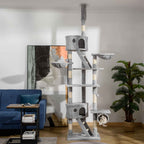 Tall cat tree in a living room
