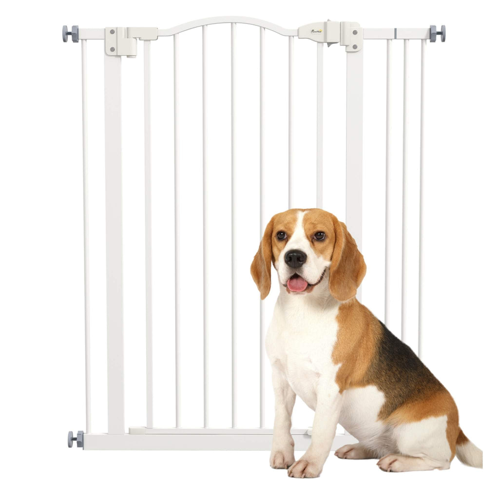 Tall pet gate white 74–87cm x 94cm