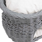 Top perch of grey wicker bed
