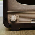TV knob on cat scratcher