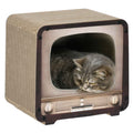 TV shaped corrugated cardboard cat scratcher