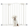 White adjustable pet gate 74-94cm wide