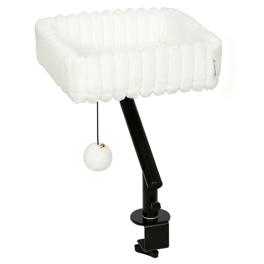 White cat desk bed