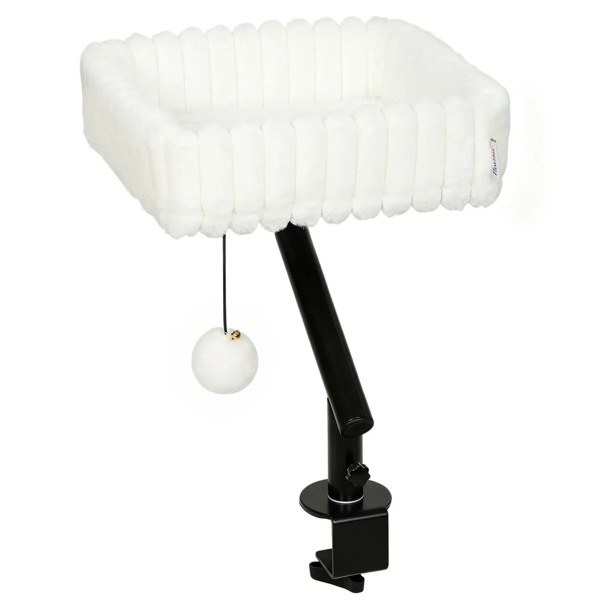 White cat desk bed