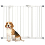 White dog barrier 74-100cm x 77cm