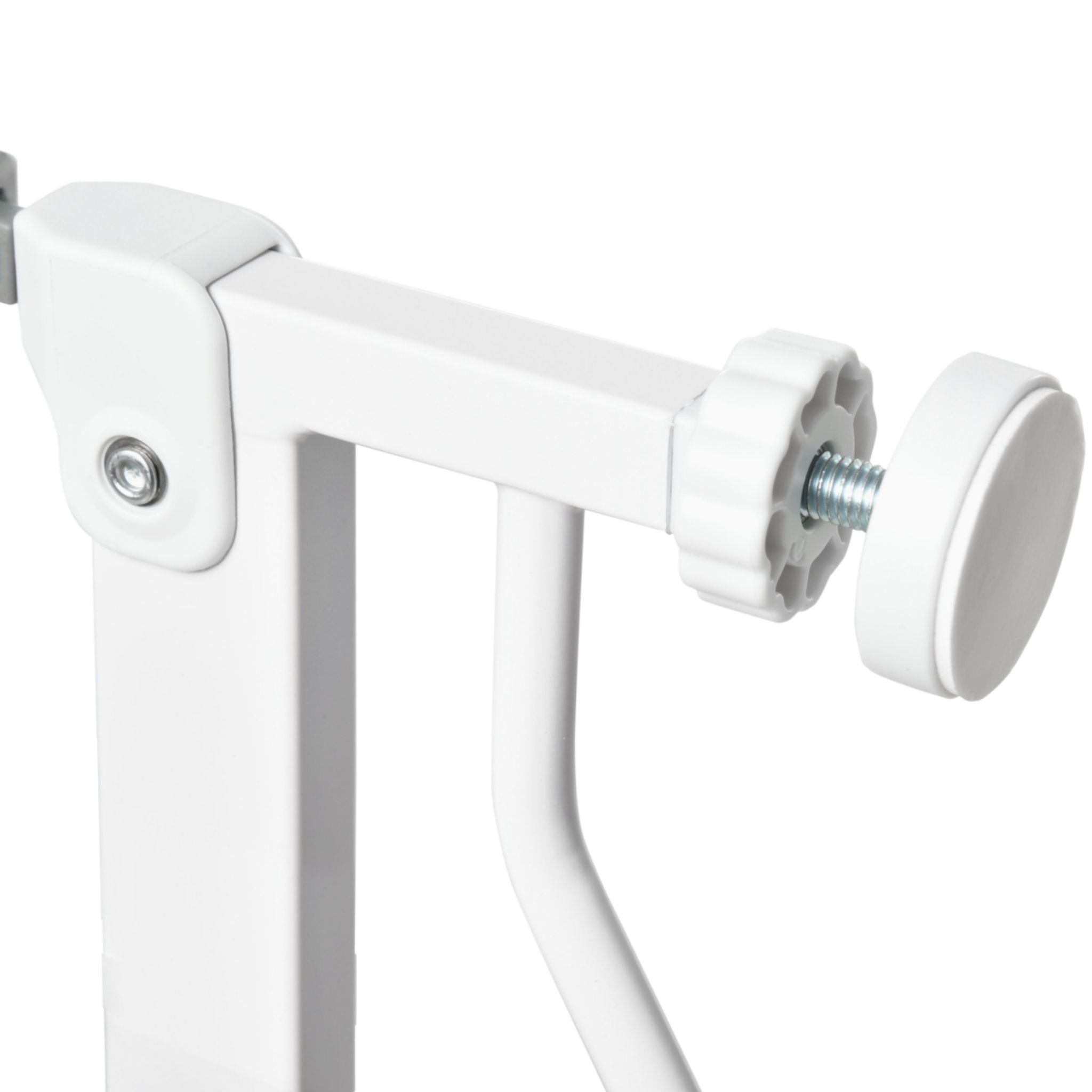 White dog barrier adjustable pressure fit wall fixings