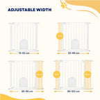 White dog barrier adjustable width combinations