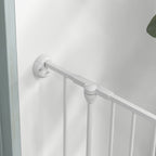 White metal dog pen wall fixings