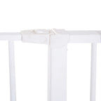 White pet barrier locking mechanism