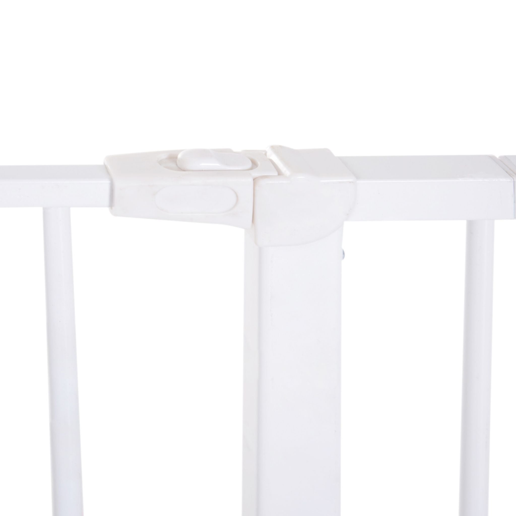 White pet barrier locking mechanism