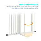 White pet gate auto close system