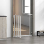 White pet gate pressure fitted in door frame