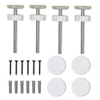 White pet gate wall mounting accessories