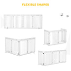 White wooden dog gate in various different shapes