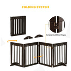 Wide black dog barrier folding system