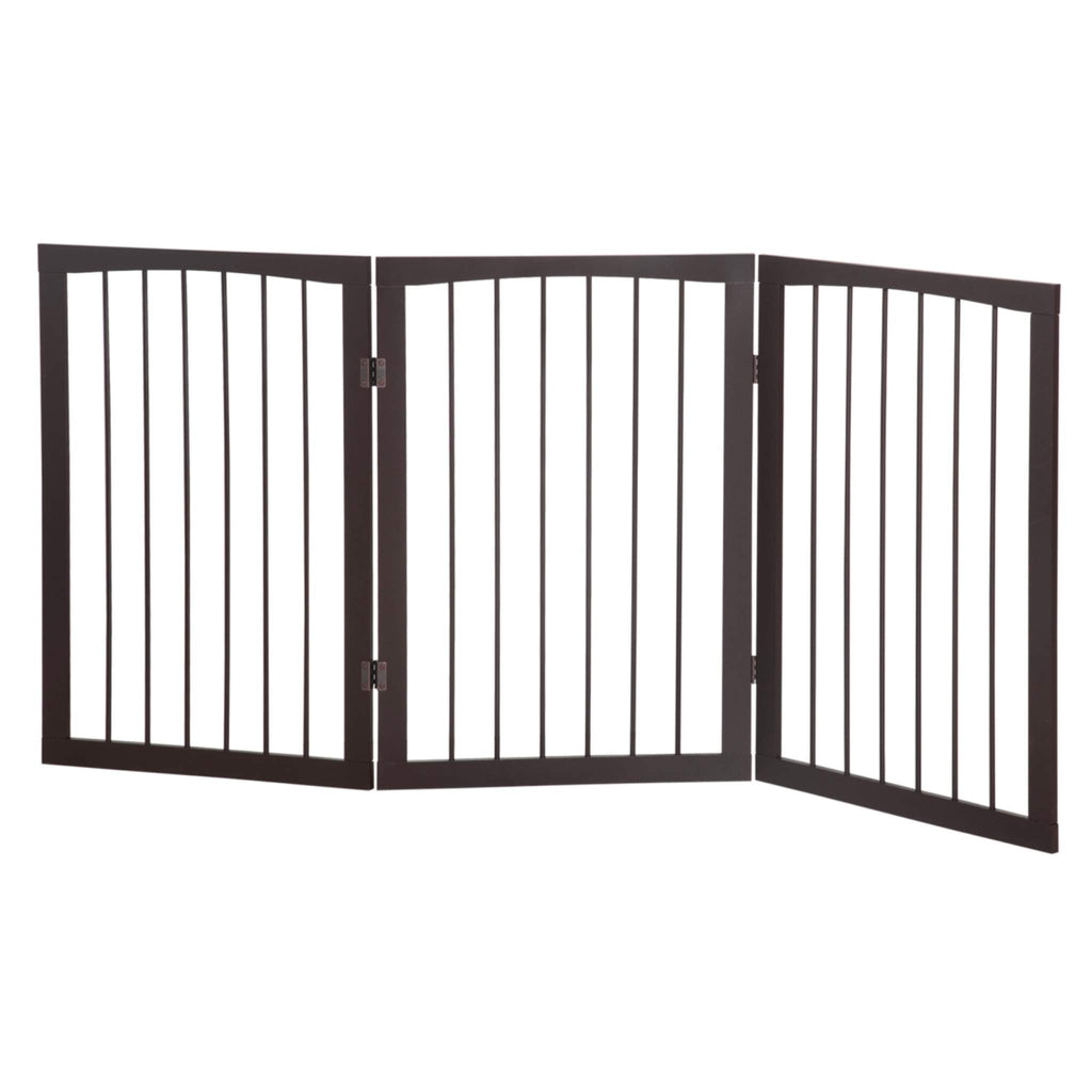 Wide black freestanding dog gate 160cm x 76cm