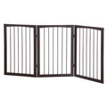 Wide black freestanding dog gate 160cm x 76cm