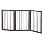 Wide black freestanding dog gate 160cm x 76cm