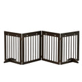 Wide freestanding pet gate 4 black panels 204cm x 61cm