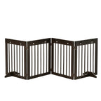 Wide freestanding pet gate 4 black panels 204cm x 61cm