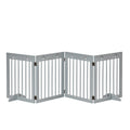 Wide freestanding pet gate 4 grey panels 204cm x 61cm
