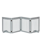 Wide freestanding pet gate 4 grey panels 204cm x 61cm
