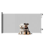Wide mesh pet gate for stairs grey 180cm x 86cm