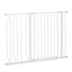 Wide white dog gate 75-115cm x 76cm