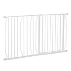 Wide white dog gate 75-145cm x 76cm