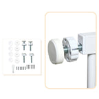 Wide white metal pet gate pressure fit system