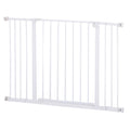 Wide white pet gate 76-107cm x 76cm