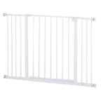 Wide white pet gate 76-107cm x 76cm