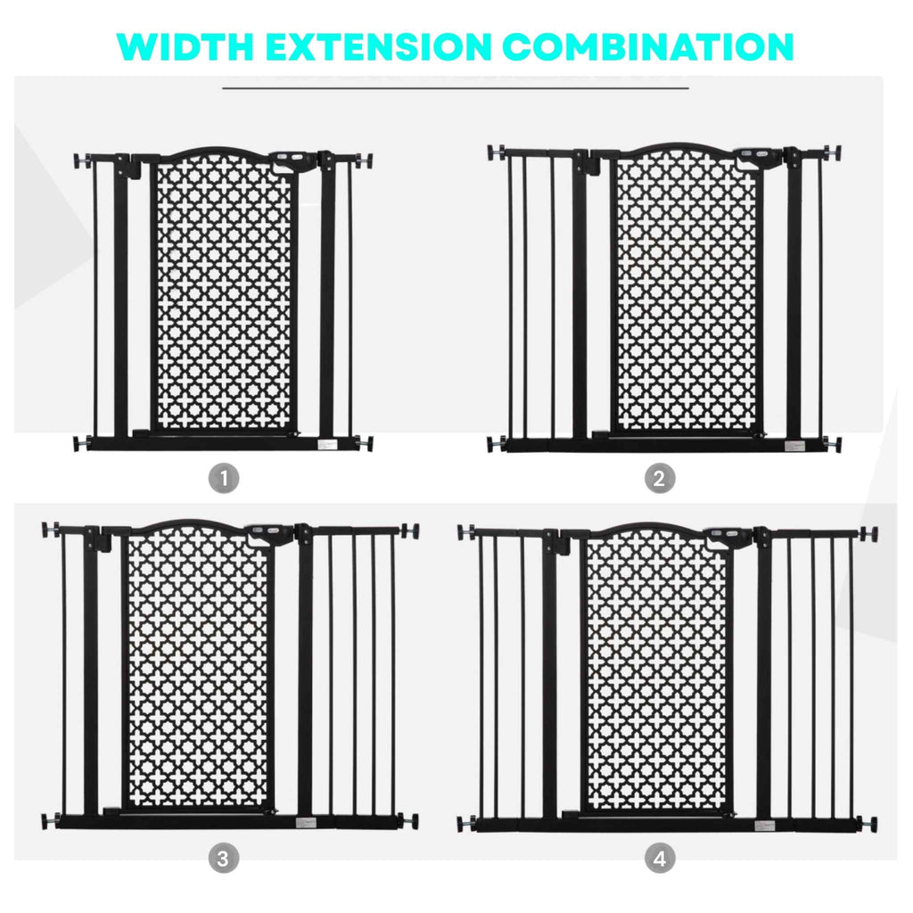 Width combinations for wide black dog barrier