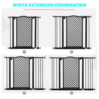Width combinations for wide black dog barrier