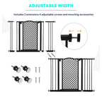 Width extensions for wide black pet barrier