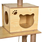 Wood effect cat house